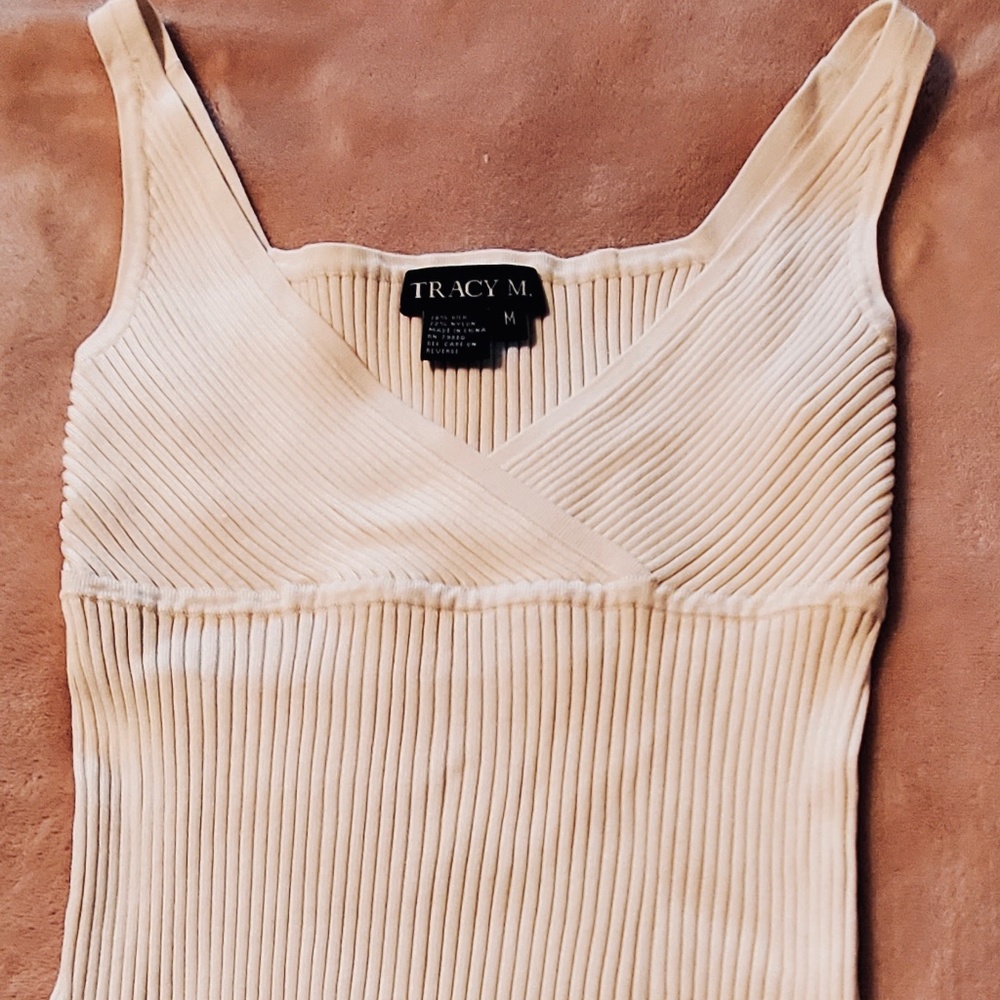Cream Knit Camisole Top - Size M